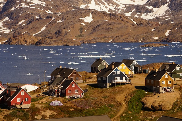 Farverige huse på Grønland